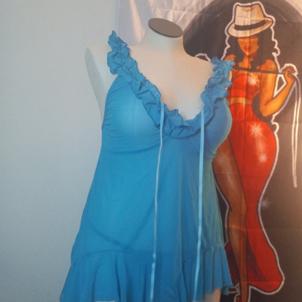 Turquoise BABYDOLL by Risque - Picture 2 of 6